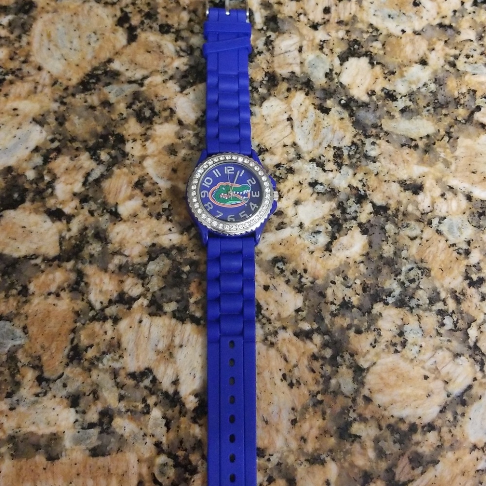 Silicone Florida Gator Rhinestone watch 🧡💙